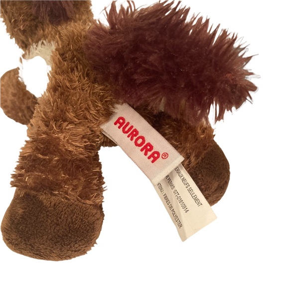 AURORA Brown and White Plush Horse Mini Flopsie 7” - Picture 6 of 10